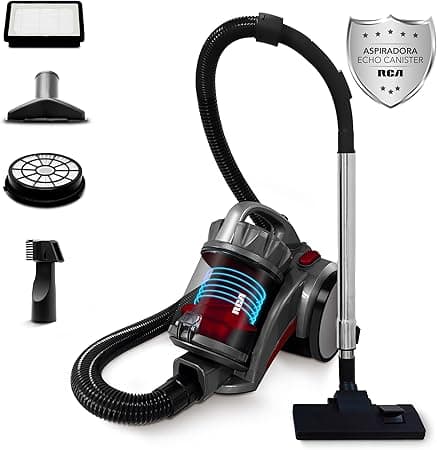 RCA Aspiradora Canister Echo RC-A2, Regulador de Succión, Filtro HEPA, Capacidad