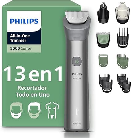 Philips Multigroom Serie 5000 Recortadora 13 en 1 para hombre Con cuchilla para