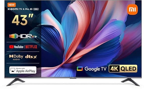 XIAOMI TV A Pro 43 2026 | 4K QLED Google TV | Dolby Audio DTS:X + DTS Virtual:X1