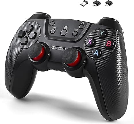 Controlador de Juegos Inalámbrico 2.4G, Gamepad Compatible con PC, Linux, Androi