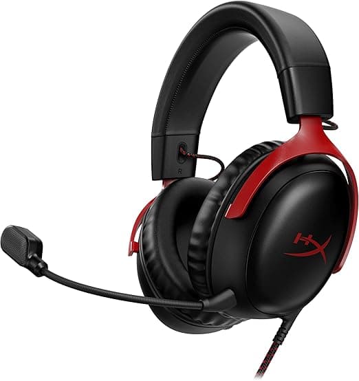 HyperX Cloud III - Rojo Audífonos para Juegos con Cable