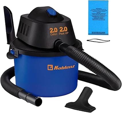 Koblenz WD-2L Aspiradora portátil en seco húmedo, 2 galones de 2 PHP Succión Plu