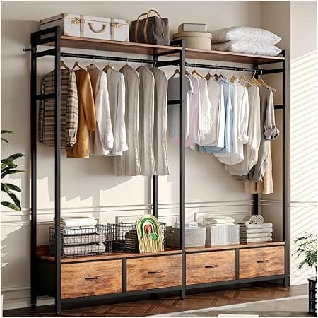 SIMPLE ESPACIO Closet Armables para Ropa,Armarios para Ropa Viene con Cuatro Caj