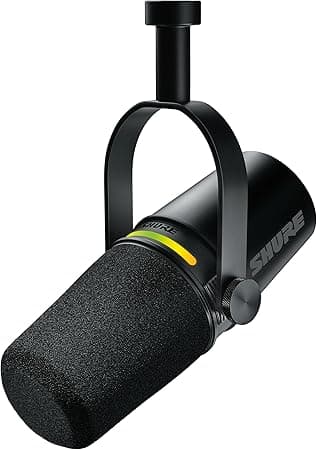 Shure MV7+ Micrófono para Podcast, Dinámico. Audio Mejorado, Panel táctil LED, S