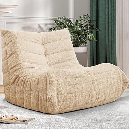 Silla de Puf con Sofá Grande, Silla de Frijoles para Adultos, Silla de Fuego con